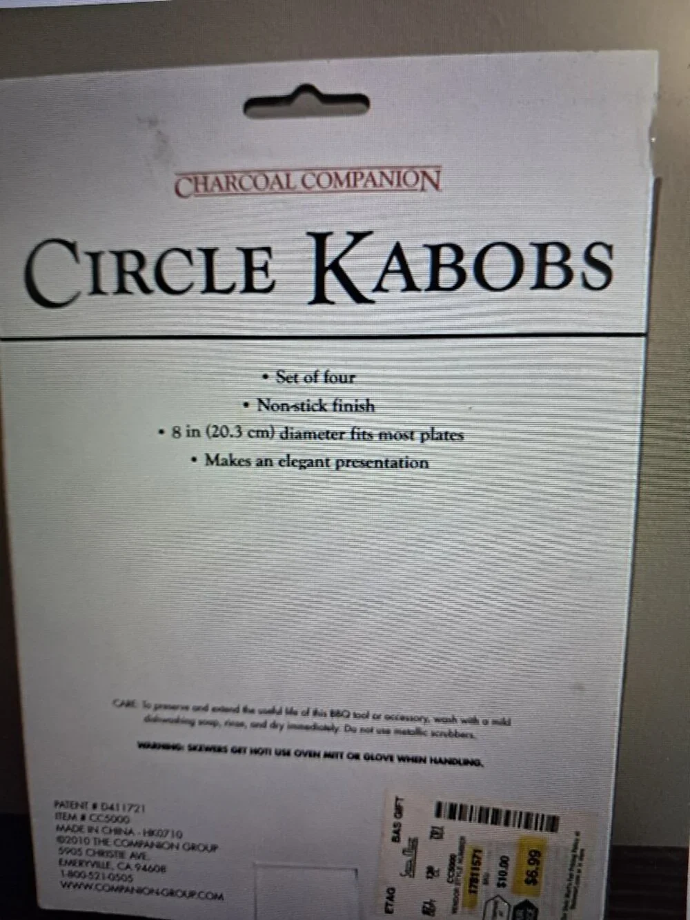 NIB Charcoal Champion Circle Kabobs Set of 4